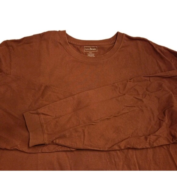 L.L. Bean Other - L.L. Bean Unshrinkable Long Sleeve T-Shirt XXL Tall Rust Orange Pocket Tee